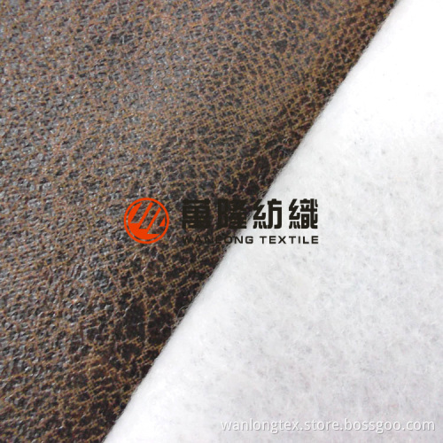 Warp Faux Microfiber Suede Fabric Bonded / Laminated with T/C Backing for Upholstery